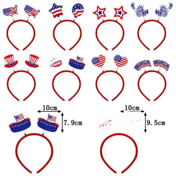 Wholesale Halloween Party Hat With American Flag Decoration Headband Celebration Event Accessories Festival Party Costume Props