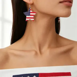 Wholesale Bohemian Asymmetrical Geometric Earrings For Women In Golden Plated Iron Featuring Unique Design