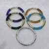 Wholesale Fashion Creative Tube Beads Elastic Bracelet Acrylic Double Color Curved Tube Round Tube Bracelet