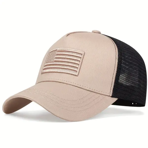oly-f8cbcbd7897446bbcd500ef4984b44a1 Wholesale American Flag Women's Casual Outdoor Baseball Cap With Curved Brim, Polyester Material Featuring Embroidery