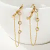 Wholesale PVD Coated 18K Gold Real Gold Plated Round 304 Stainless Steel IG Style Waterproof Non Tarnish Earrings