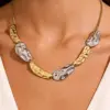 Wholesale Waterproof Non Tarnish Peanut Necklace For Women Featuring 18K Real Gold Plated Electroplated 304 Stainless Steel With Handmade Chain