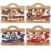 Wholesale Rugby Beaded Bracelet Sports Day Soft Clay Elastic Bracelet For Rugby Mom Original Design Plated Bracelet Unisex Handmade