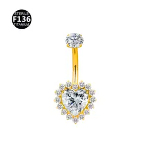 Heart-Shaped Gold / 1.6x10mm