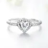 oly-f8ea8f86a4cb01b6b2033bc89fccfab7 Wholesale Holiday Engagement 925 Sterling Silver Women'S Zircon Silver Rhodium Plated Heart Shape Rings Earrings Necklace