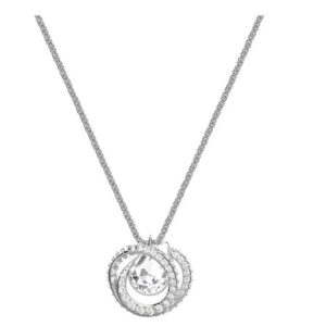 Twisted drop white diamond necklace