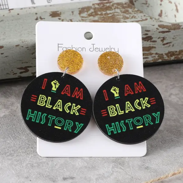 Wholesale Retro Round Multicolor Acrylic Stud Earrings With 304 Stainless Steel Posts For Women