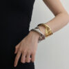 Wholesale metal cross surround irregular opening bracelet retro high sense twist bracelet fashion arm ring