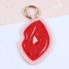 Wholesale Sexy Big Red Lip Leather Love Strawberry Keychain Pendant Bag Hanging Valentine's Day Gift