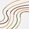 Wholesale Stainless steel zircon bracelet PVD vacuum gold-plated exquisite titanium steel bracelet jewelry