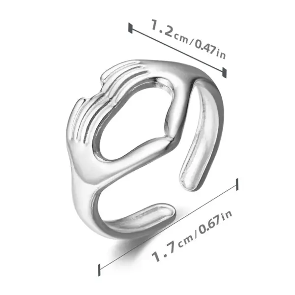 oly-f9416c7a2b03c7d32fdbb4601aa96148 Wholesale Jewelry Vacation Simple Style Star 304 Stainless Steel Open Rings