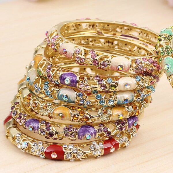 oly-f94a564fba8c458cd5208bcfc0bb8736 Wholesale Beijing Cloisonne Bracelet Alloy Gold Plated Crystal Ethnic Jewelry Jewelry Bracelet
