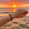 Wholesale Round Natural Stone Couple Bracelets Featuring Beading Craft With Twisted Rope Chain Material