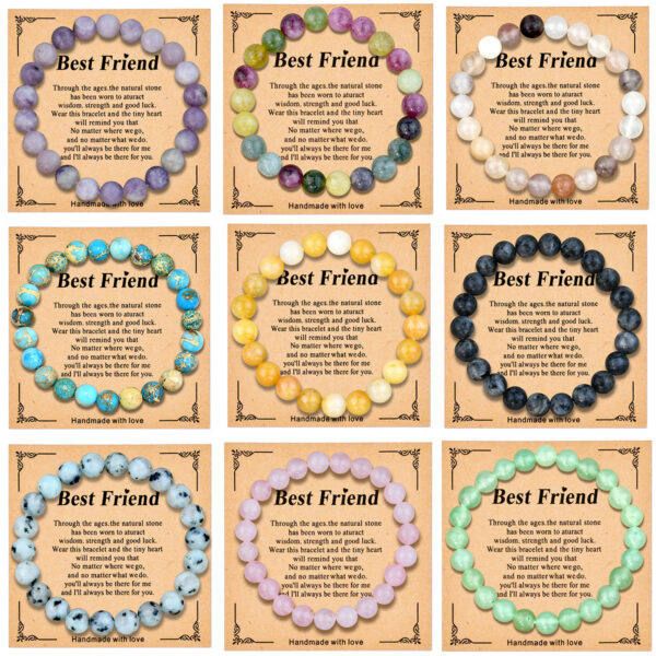 oly-f95e4a42628d923b748ac9191724253f Wholesale 8mm color crystal beaded bracelet women's jewelry Tianhe stone bracelet card holiday gift