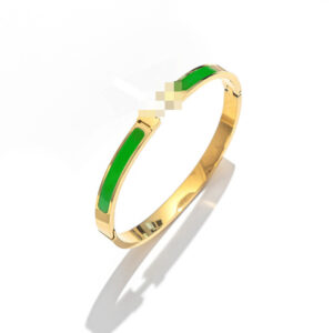 6mm green / Made of stainless steel + real gold plating in the furnace