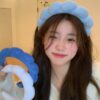 Wholesale terry cloth sponge twist hair band high cranial top color cloud bubble headband headdress headband women
