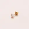 Wholesale 1 Piece 316L Stainless Steel Zircon Ear Cartilage Rings & Studs Geometric Round Waterproof Non Tarnish Surgical Steel Unisex