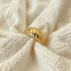 Wholesale Unisex Geometric Rings In 316 Stainless Steel With 18K Real Gold Plated PVD Coated Hypoallergenic Finish
