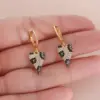 Wholesale 1 Pair Vintage Style Luxurious Commute Heart Shape Copper Drop Earrings