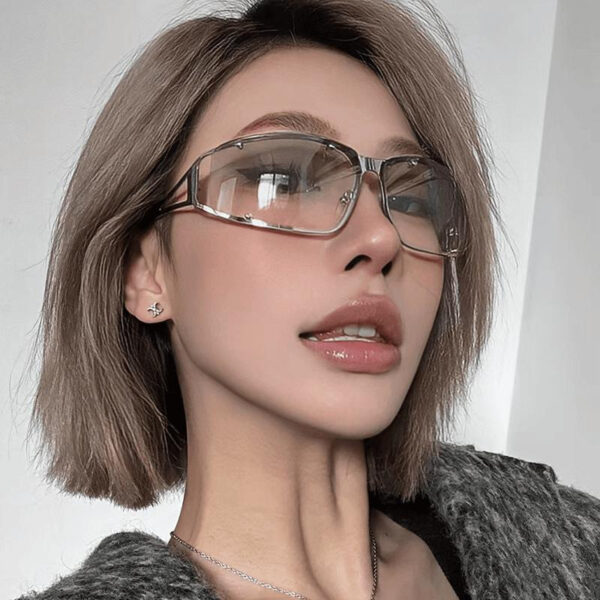 Wholesale Metal Y2K Sunglasses Hollow Female Personality Girl Disco Party Sunglasses Fashion Trend