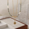 oly-f9a3f39c701cf40dfcc0126065120548 Wholesale Natural Freshwater Pearl African Turquoise Handmade Beaded Necklace Original Design Niche Czech Beads Clavicle Chain