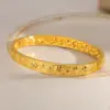 Wholesale Vacuum Electroplating (In Furnace) Plated 18K Real Gold 304 Stainless Steel Zircon V-shaped Cross Flower Electroplating Inlaid Bracelet For Women