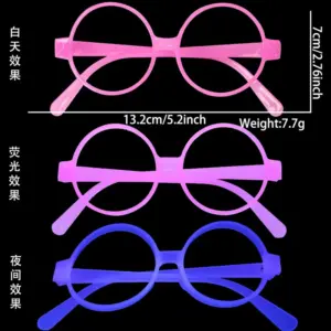 Rose Red Round Frame / Glow-in-the-Dark Glasses Frame