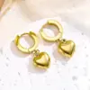 Wholesale 18K Gold Plated 304 Stainless Steel Vacuum Electroplating (In Furnace) Heart-Shaped Three-Dimensional Box Chain/Square Pearl Chain Jewelry Set Suitable For Women To Wear On Daily Dates Or