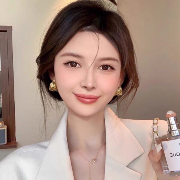 Wholesale Winding C- shaped Earrings Atmospheric High-end Sense Popular Hong Kong Style Fashion Niche Design Sense Light Luxury Ear Ring Earrings