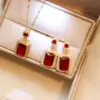 Wholesale Titanium Steel Ethnic Style Inlay Square Zircon Necklace Earrings Rings