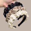 oly-fa10d2384cd7462dc3996ce77b470d98 Wholesale gypsophila high cranial top pleated headband women's summer French net red pressure hairpin temperament water drill headband