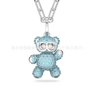 Blue bear necklace