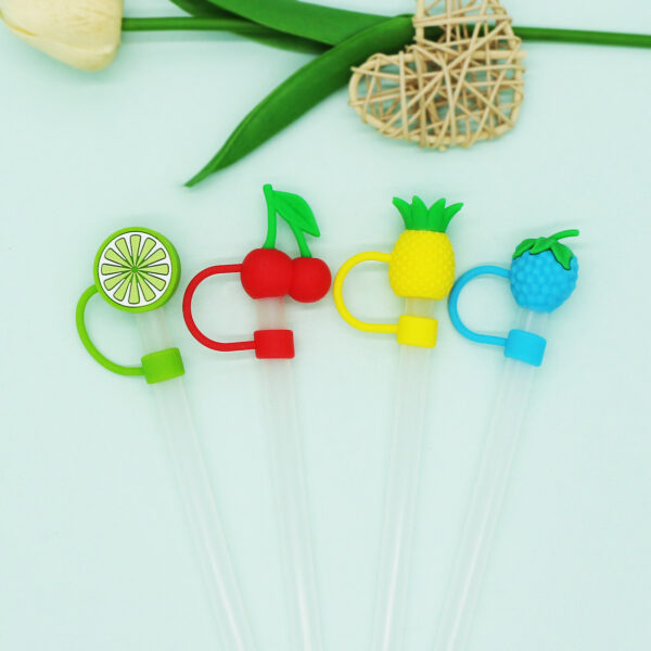 oly-fa2dc3dd5388c9c6ace3e3b5cf79c4b8 Wholesale large diameter 10MM straw cap silicone fruit straw sleeve solid color small cute straw plug
