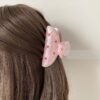 Wholesale  accessories Diamond-embedded love pink gripper acetate sweet back shark clip Valentine's Day style
