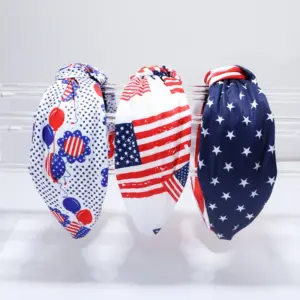 oly-fa5225aef09e565fa2f96f2d894b2de9 Wholesale Halloween Independence Day Striped Stars American Flag Cloud Sponge Face Wash Makeup Hairband Headband Novel Design Grid