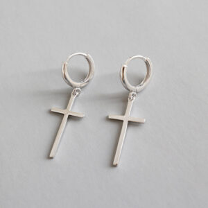 Wholesale Simple Ear Buckle Cross Earrings Earrings Neutral Unisex Daily