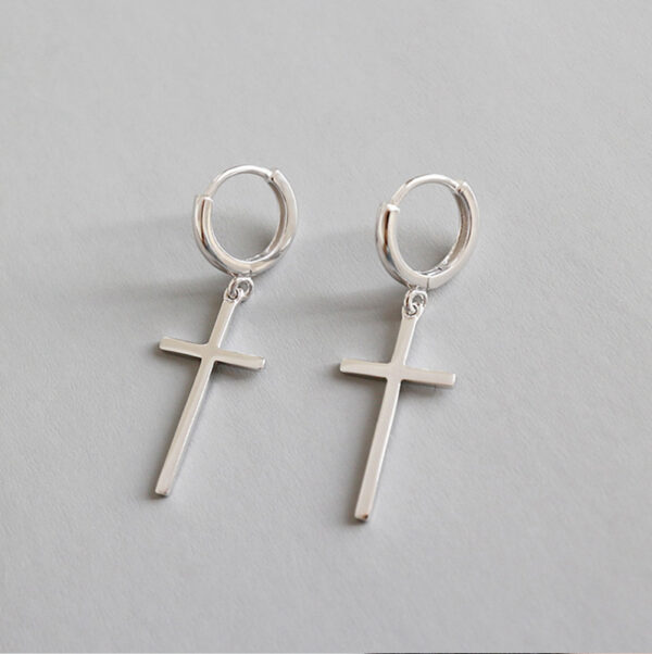 Wholesale Simple Ear Buckle Cross Earrings Earrings Neutral Unisex Daily