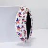 Wholesale Pearl Rhinestone Bow Hairband Striped Independence Day Stars American Hair Accessories Flag Hairband