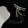 Wholesale Niche personalized hairpin exaggerated headwear women's large shark clip back head clip tassel chain hair accessories