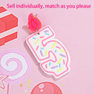 Single side birthday number earrings-5