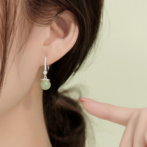 Wholesale  Hetian Jade  Women Valentine's Day Gift Earrings