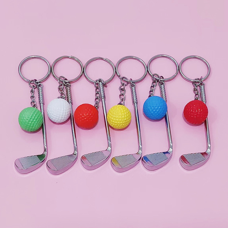 Wholesale German golf keychain pendant cross-border gift golf creative European and American metal ornaments crafts