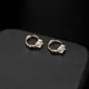 Wholesale Round Drop Earrings For Women With Copper Studs Featuring 14K Real Gold Plated Electroplated Finish And Rhinestone Inlay
