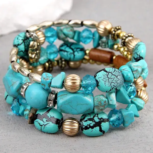 oly-fab4f5001b1753a4bdbcede1406c9edc Wholesale Vintage Style Simple Style Geometric UV Plating Golden Plated Beaded Beaded Chain Beaded Bracelets Wholesale