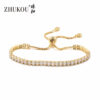 oly-fabe285318d1621e41eb7f9c146885b4 Wholesale Adjustable pull bracelet zircon bracelet thick chain wholesale sale gold plated colorfast high quality 3 mmVL5