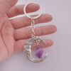 oly-fac19db97f21960ad19c0bfd069866a6 Wholesale fashion Gothic moon key purple irregular Spar accessories key chain