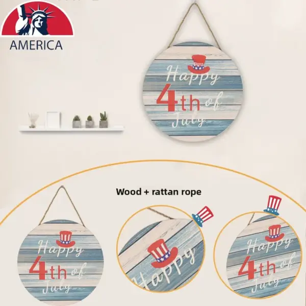 Wholesale Halloween Wooden Plaque Welcome Decoration Flag Door Hanging Ornament Veterans Day Party Decoration