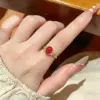 Wholesale Geometric Open Ring For Women In Brass With Golden Plated Water Plating And Claw Setting Featuring Artificial Gemstones