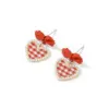Wholesale 1 Pair Simple Style Heart Shape Inlay Alloy Pearl Drop Earrings