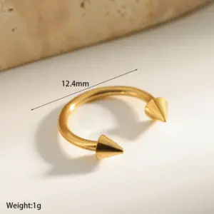 Titanium Gold 1.2*10 Lip Stud